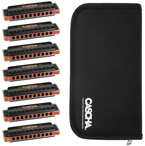 Set muzicuță Cascha - Pro HH 2224, negru/roșu