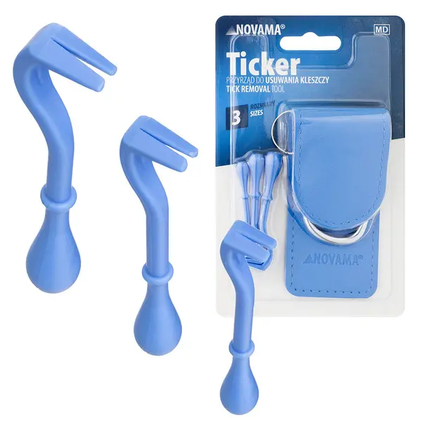 Set Novama Ticker pentru indepartarea capuselor de marimi diferite, 3 dispozitive cu forma de carlig, etui