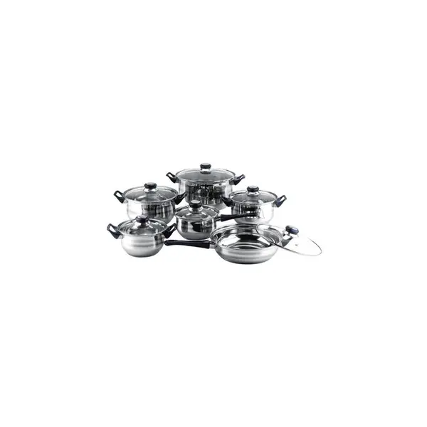 Set oale inox 12 piese ZLN-4038, Potrivit pentru toate sursele de caldura, inclusiv inductie, Floria