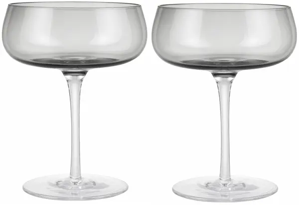 Set pahare de șampanie Blomus - Belo 2buc, 200мл, gri fumuriu