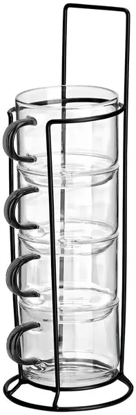 Set pahare pentru cafea irlandeză Estia - Cu suport, 4 buc, 210 ml