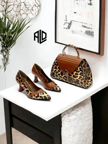 Set Pantofi si Geanta "Bella", Animal Print - 37