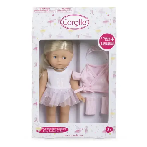 Set Papusa cu accesorii Corolle Ltc Rosy Balerina, 20cm