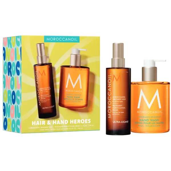 Set par si maini Moroccanoil Summer Kit Mist Hand & Hair Heroes 100ml+360ml