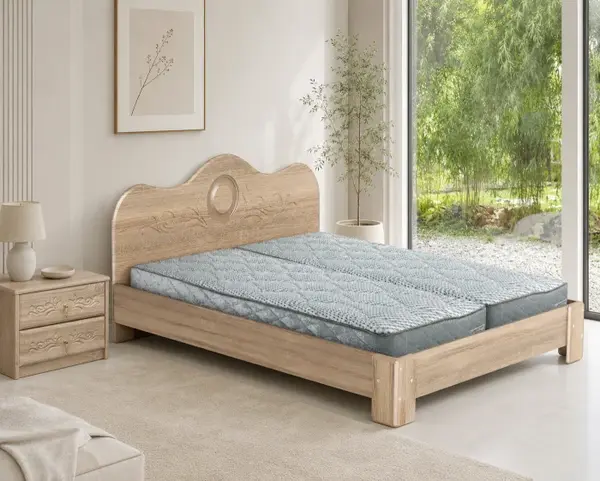 Set Pat Mijloc 160 si 2 noptiere Mdf Sonoma