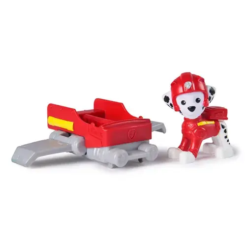 Set Paw Patrol Action Pups, Vehicul de Salvare Hoverboard si Figurina Marshall, 5 cm