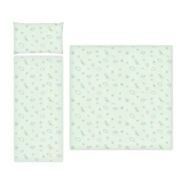 Set pentru carucior Lorelli - Mielut, matlasat, verde