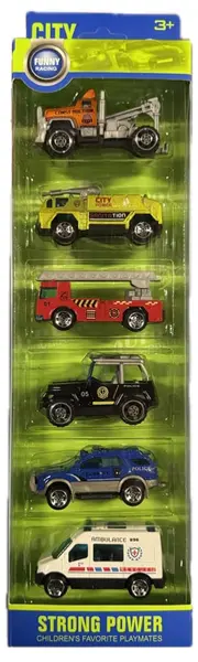 Set pentru copii Raya Toys - Vehicule, 6 bucăți