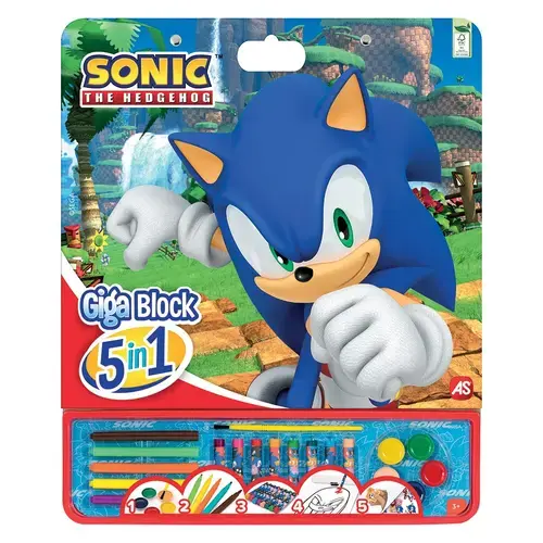 Set pentru desen 5 in 1 As Art - Giga Block, Sonic