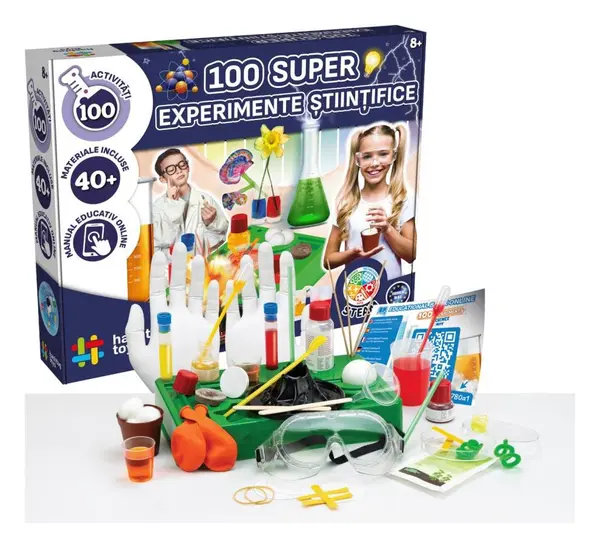 Set pentru experimente științifice Hashtag Toys - 100 experimente