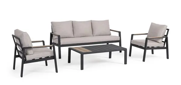 Set pentru exterior ELNA CHARCOAL 4PCS - Default Title