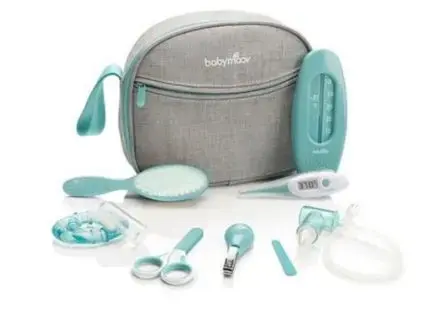 Set pentru ingrijire Babymoov Aqua, 9 Piese (Alb/Albastru)