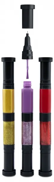 Set pentru manichiură pentru copii Buki France Professional Studio - Pensule, aurii, 3 culori