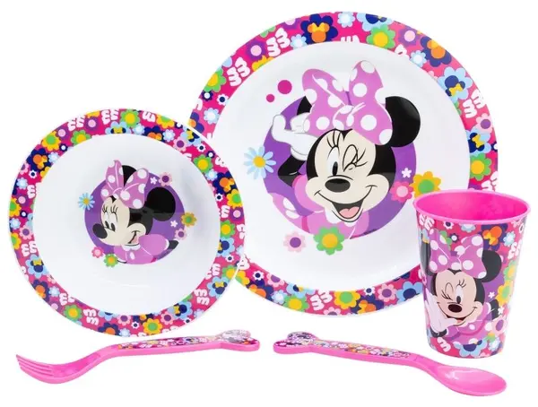 Set pentru masă Stor - Micro, Minnie Bold Florals, 5 piese
