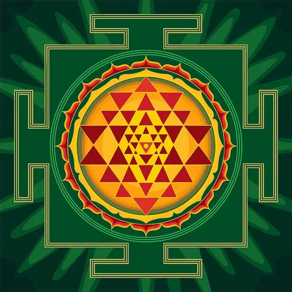 Set pentru pictură după numere Ideyka - Shri Yantra, 40 x 40 cm