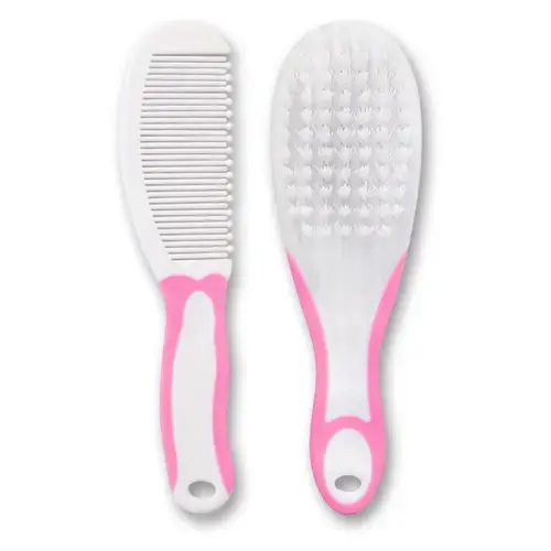 Set perie si pieptan Lorelli, 0 luni+, Pink