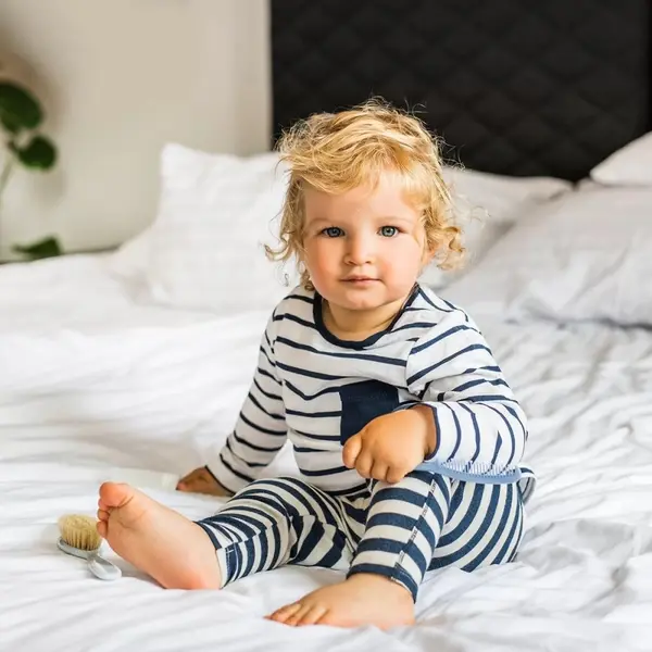 Set perie si pieptene BabyOno bleu din par moale