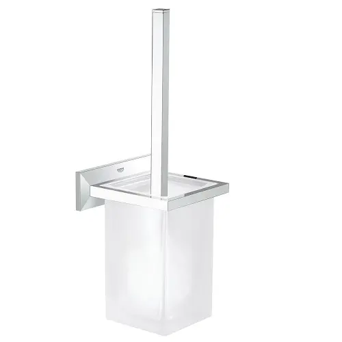 Set perie WC Grohe Allure Brilliant 40500000, suprafata cromata GROHE StarLight, metal/sticla, lucios, Crom