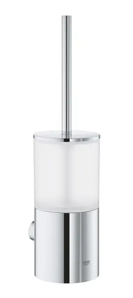 Set perie WC Grohe Atrio 40314003, montare pe perete, fixare ascunsa, sticla/metal, Crom