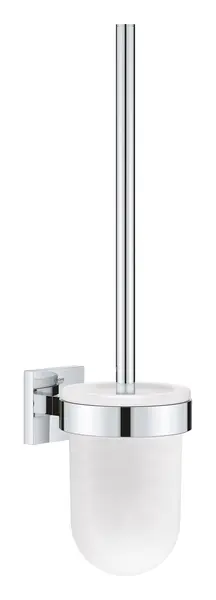 Set perie WC Grohe Start Cube 40977000, montare pe perete, fixare ascunsa, sticla/metal, crom