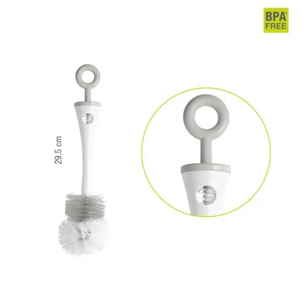 Set perii biberoane 2 in 1 gri