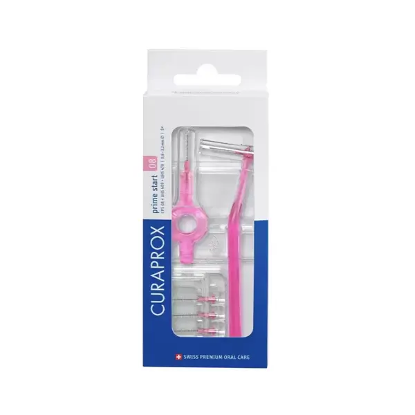 Set Periute Interdentare, Curaprox, CPS 08 Prime Start, pentru Curatarea Spatiilor Interdentare, impotriva Gingivitei, Culoare R