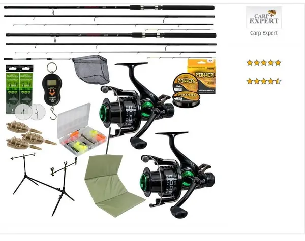 SET pescuit Accesorii pescuit > Nada si momeli CARP EXPERT SMART cu 2 lansete