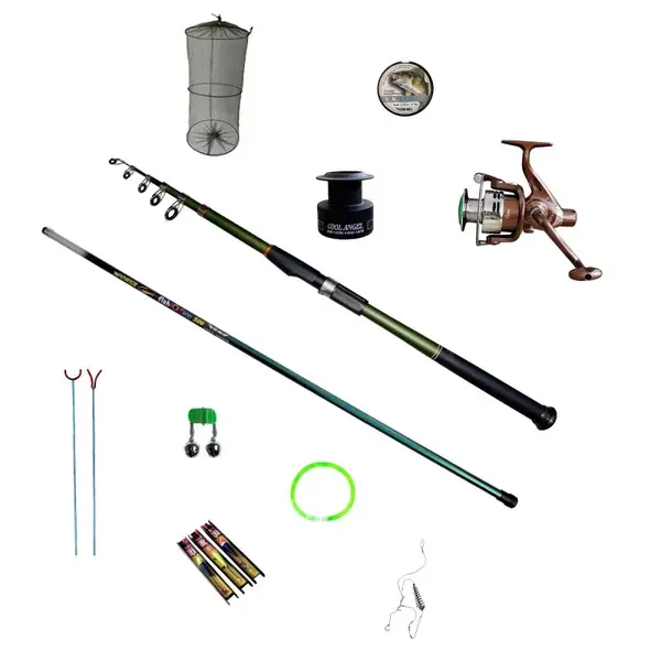 Set pescuit cu lanseta de 3.6 m, undita de 5 m si accesorii pescuit