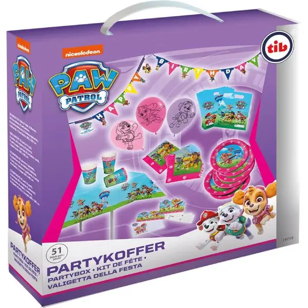 Set petrecere pentru fetite 51 piese, multicolor, Paw Patrol Engros