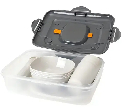 Set Picnic Campnig Platinet PCTS27G, 4 persoane, 26 piese