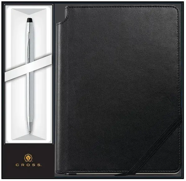 Set pix Cross Century II - Lustrous Chrome, cu agenda