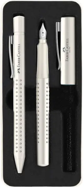 Set pix si stilou Faber-Castell Grip 2010 - alb