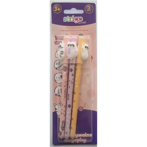 Set pixuri cu cerneala care se E terge Strigo , zPisicute Somnoroase, X3, blister