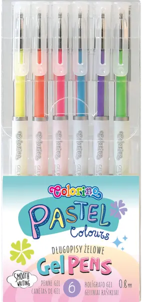 Set pixuri cu gel Colorino Pastel - 6 culori