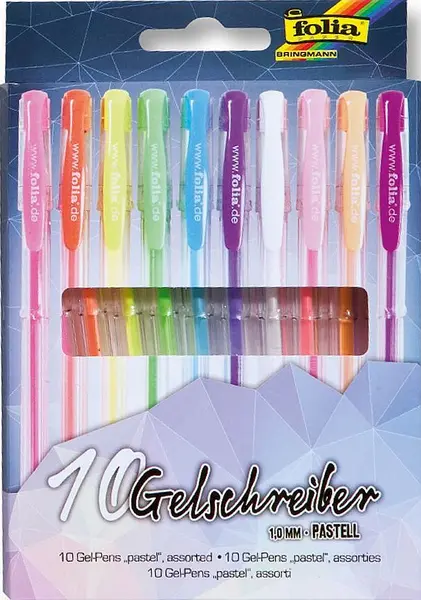 Set pixuri cu gel Folia - Culori pastel, 10 bucati