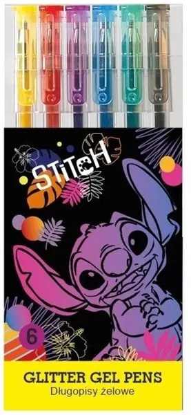 Set pixuri gel cu brocart Cool Pack Disney - Stitch, 6 culori