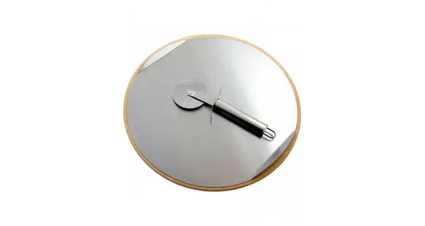 Set pizza piatra 33 cm, foaie inox 31 cm si feliator Grandhall A06619033M