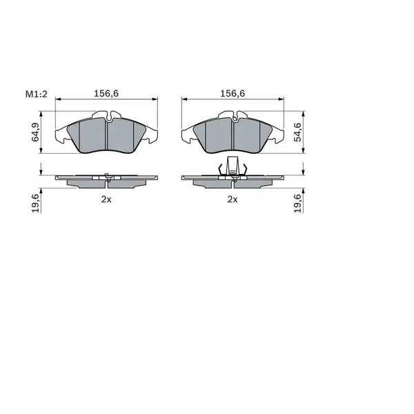 Set placute frana disc BOSCH 0 986 424 218