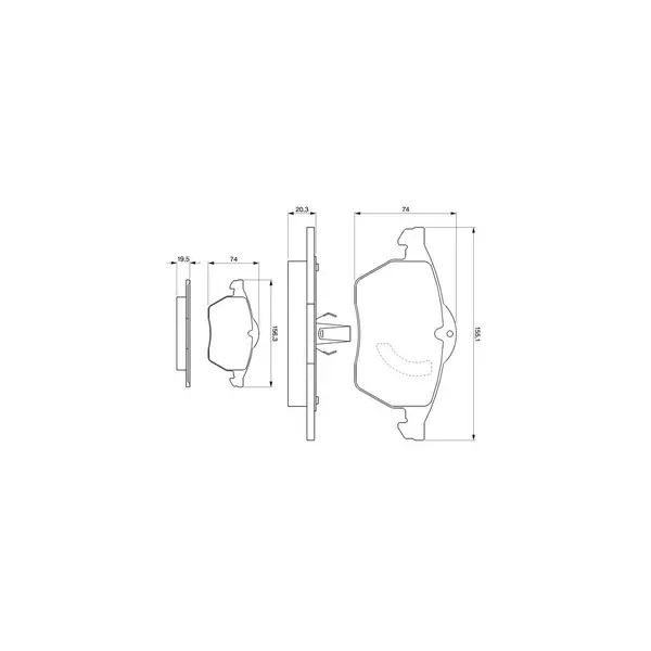 Set placute frana disc BOSCH 0 986 424 360
