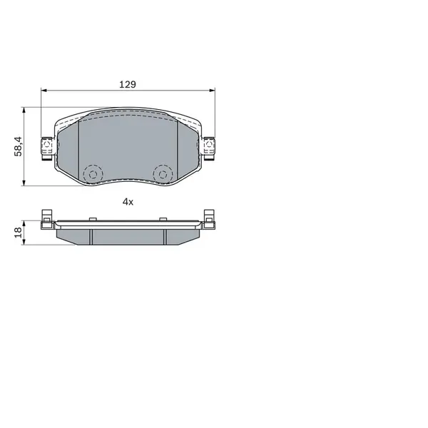 Set placute frana disc BOSCH 0 986 424 386