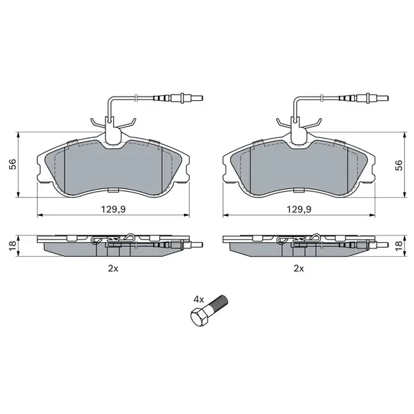 Set placute frana disc BOSCH 0 986 424 414