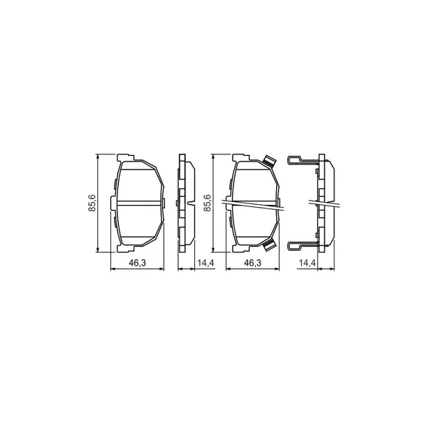 Set placute frana disc BOSCH 0 986 424 418