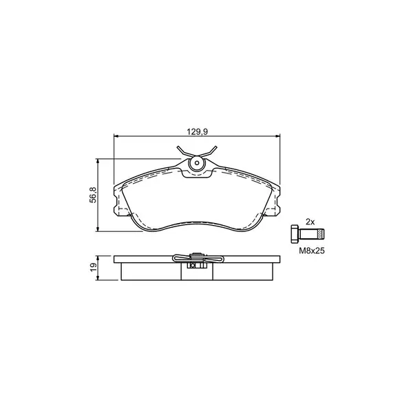 Set placute frana disc BOSCH 0 986 424 583
