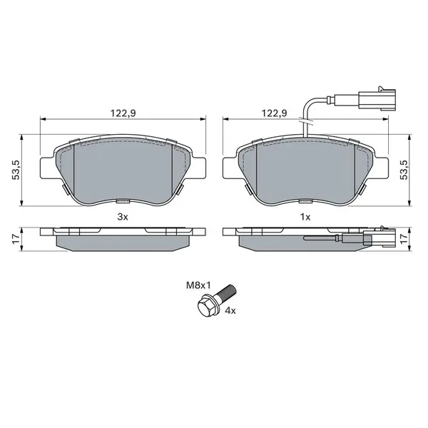 Set placute frana disc BOSCH 0 986 424 597