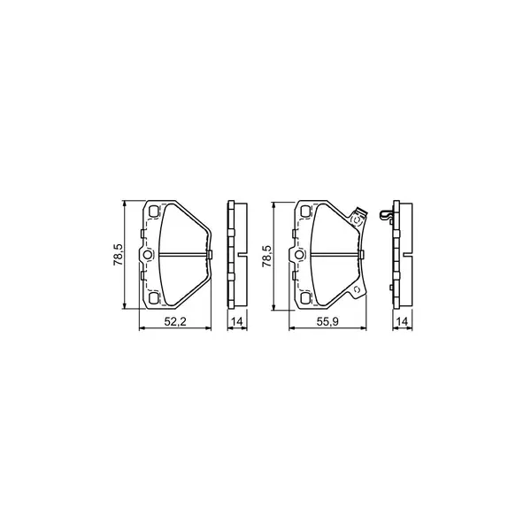 Set placute frana disc BOSCH 0 986 424 630
