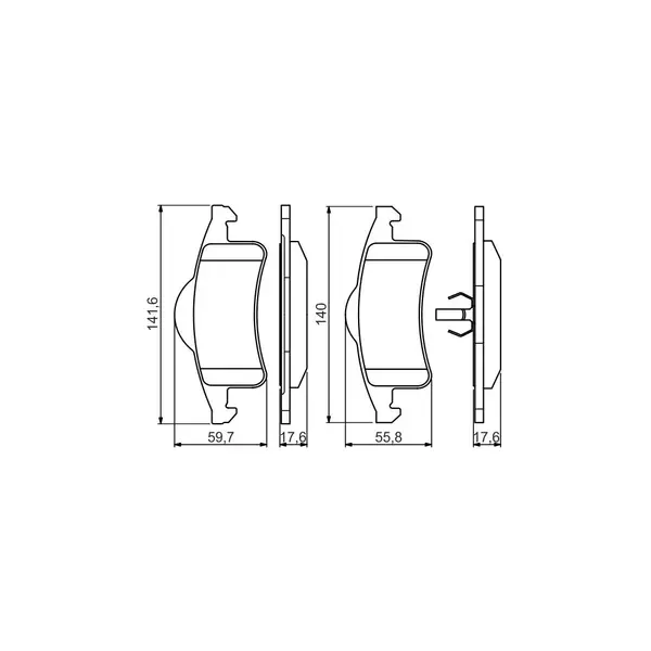 Set placute frana disc BOSCH 0 986 424 665
