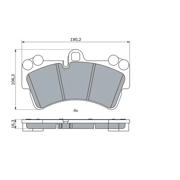 Set placute frana disc BOSCH 0 986 424 739
