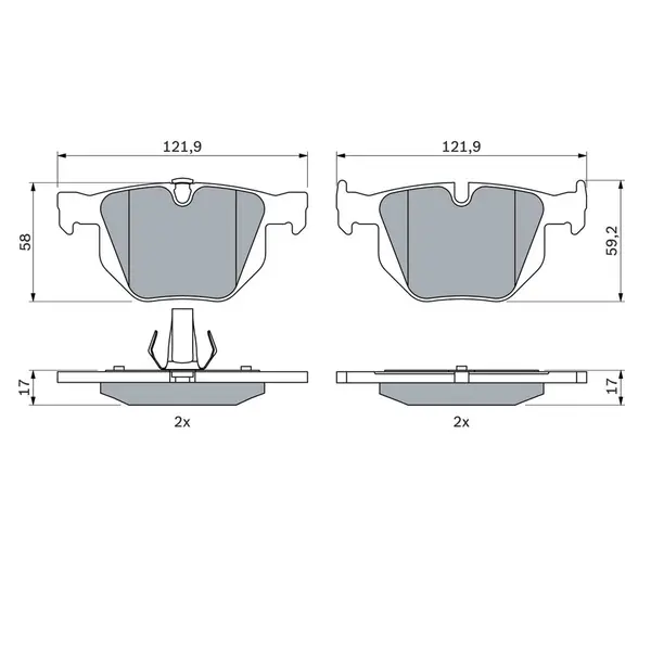 Set placute frana disc BOSCH 0 986 424 766