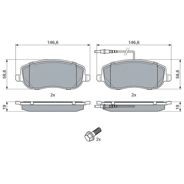 Set placute frana disc BOSCH 0 986 424 789