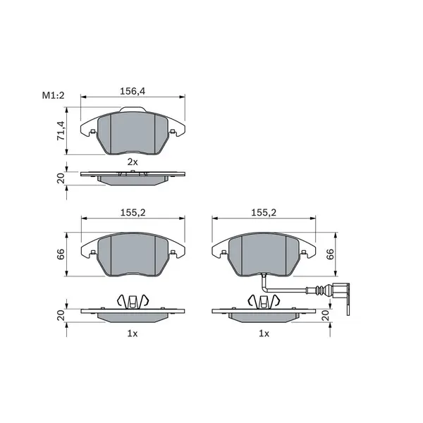 Set placute frana disc BOSCH 0 986 424 797